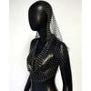 Sexy Deep V Neck Backless Camisole For Women Shiny Rhinestone Hollow See Through Fishnet Hooded Tank Top Rave Festival Crop Tops