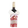 Christmas Wine Bottle Cover Knitted Red Sweater Button Snowflake Christmas Bottle Bag Xmas New Year Gift Kitchen Table Ornaments
