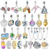 Оригинальные медные подвески-шармы с животными: сова, ветряная мельница, цветок, солнце, звездное небо; цепочка, бусины, подвески, подходят для браслета, сделай сам ювелирное изделие, подарок
