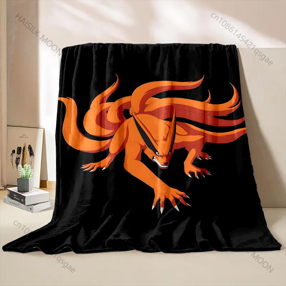Japan Mythology Fox K-Kurama Theme Print Blanket, Large Size,Gift for Son Husband,All Seasons Bedroom Sofa Bed Decorated Blanket