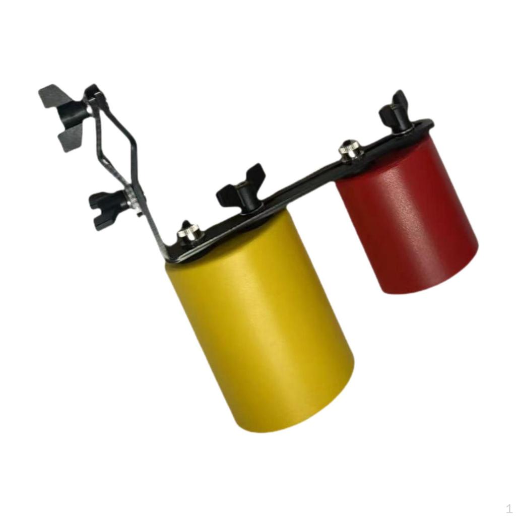 Двухцветный колокольчик с двойным креплением, ударный инструмент, шумовой излучатель с креплением