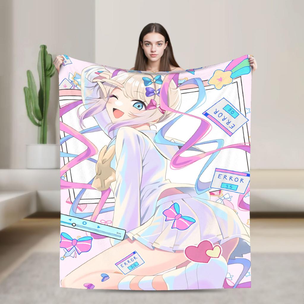 Needy Streamer Overload Kangel Flannel Blanket Winter  Soft Throw Blanket for Girls Boys Room Fashion Bedspread Sofa Bed Cover