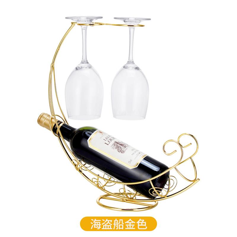 Tabletop Metal Wine Bottle Rack Elevated Vertical Countertop Wine Glass Display Organizer, Holds 1 Bottle 2 Glasses