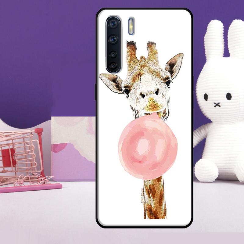 Cute Cartoon Giraffe Case For Oppo A18 A38 A78 A98 A58 A60 A80 A40 A96 A76 A16 A94 A74 A54 A15 A17 A57 A77 A5 Pro