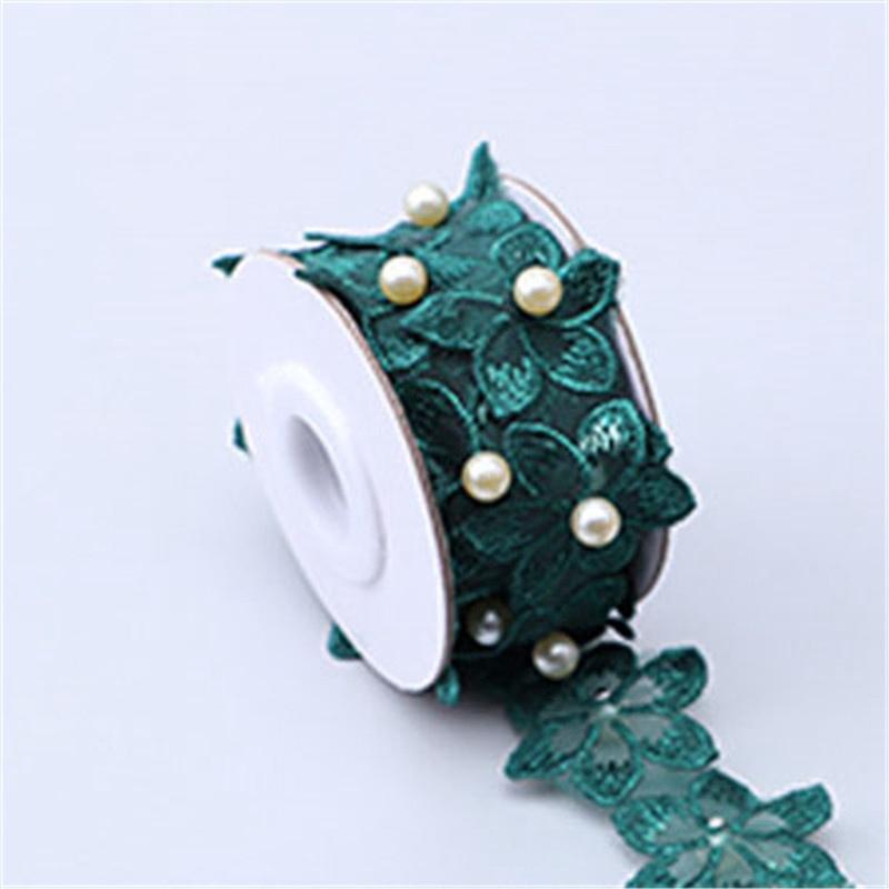 Изысканное свадебное платье, 1 ярд, аксессуары «сделай сам», кружевная вышитая лента, одежда, шитье, отделка цветами из бисера