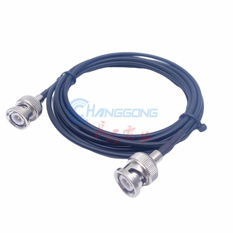 BNC Male to BNC-J Double Adapter Cable, 50-1.5, Inner Thread Pin, RG174.