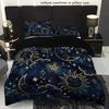Загадочное 3D-печатное покрывало на одеяло с изображением неба, освещенного солнцем, луной и звездами, роскошный комплект постельного белья в стиле Таро, полиэстер, мягкое, удобное, пододеяльник