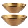304 Нержавеющая сталь Чаша для рамэна Чаша для риса, салата, лапши, супа Золотая домашняя ресторанная тарелка для сервировки еды Большая миска для маринованной капусты