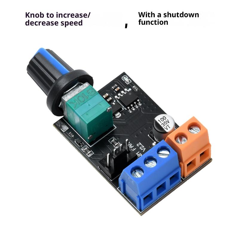 Dc12V Pwm Fan Speed Controller Module With Switch 3/4 Wire Motor Governor Electric Fan Speed Control Knob For Computer Pc Case