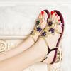 2025 Новые Удобные Хрустальные Сандалии Женские Высокие Каблуки Мода Сексуальные Инкрустированные Бриллиантами Высококачественные Пляжные Кожаные Туфли