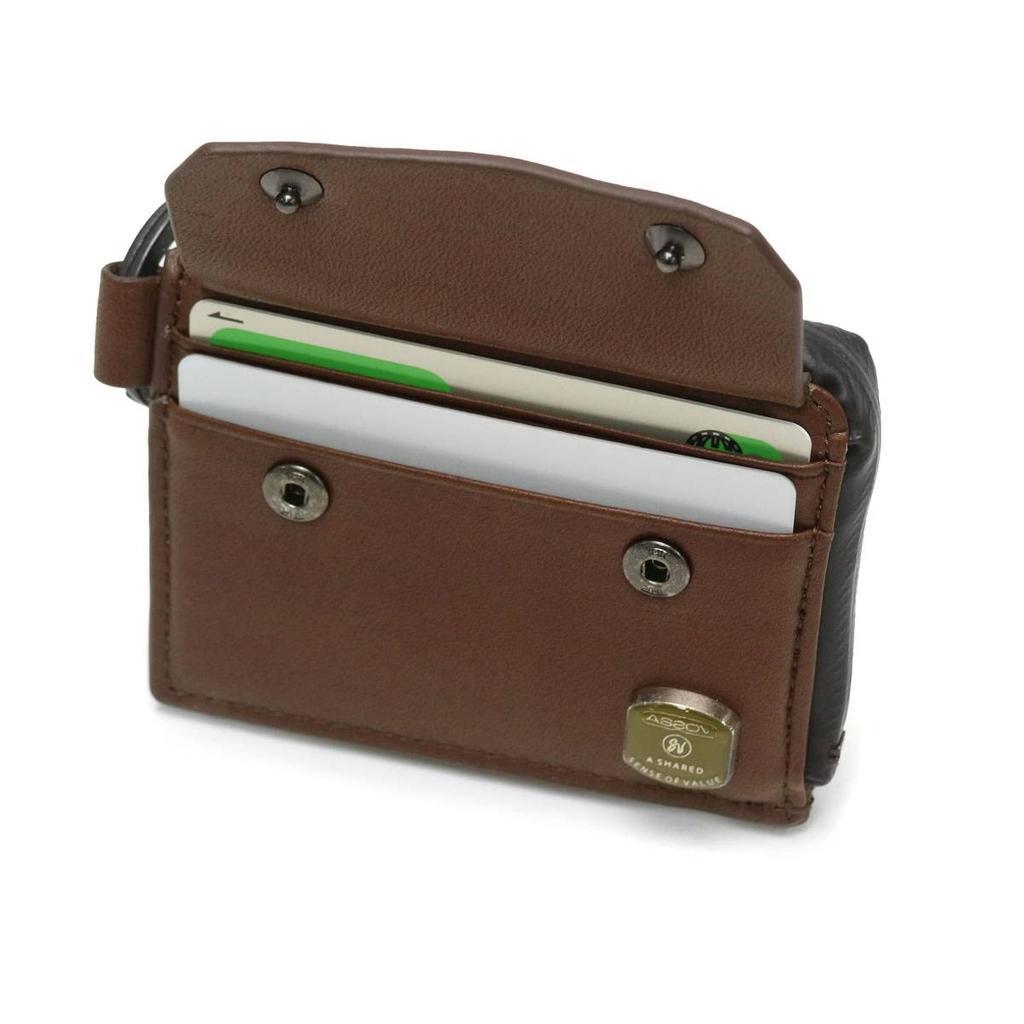 Чехол для монет HABIT SHOULDER SERIES ВОДОНЕПРОНИЦАЕМЫЙ JES LEATHER COIN CASE Чехол для монет CHOCO Chocolate [Assobu]