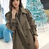 Korean-Style Mid-Length Women's Trench Coat - Spring & Autumn 2025 Collection