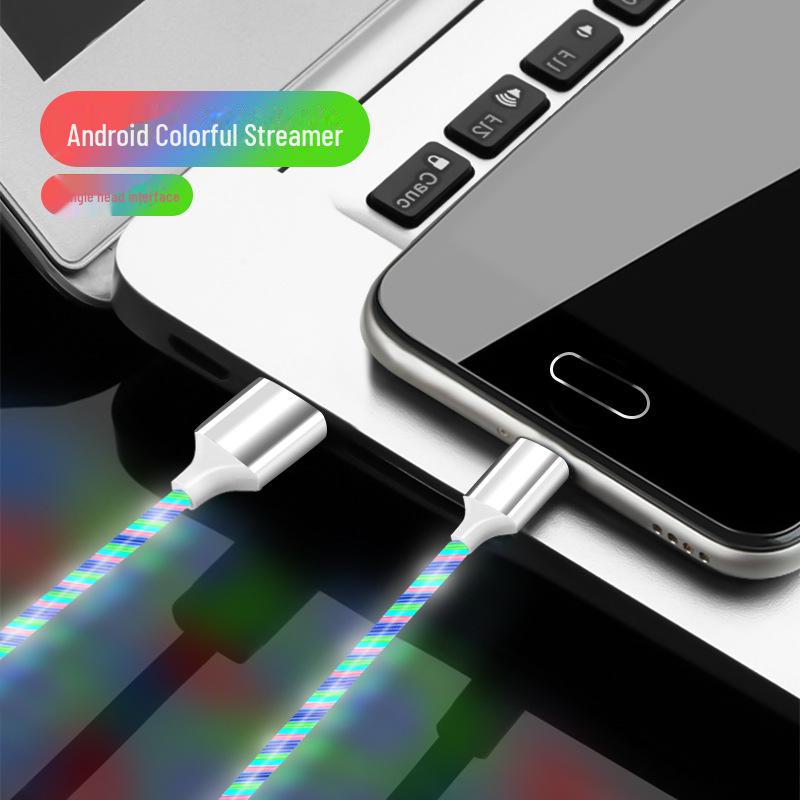 Светящийся кабель для зарядки Streamer для Apple, Android, Type-C, Huawei — красочный и светящийся для автомобиля.