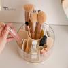 Вращающийся на 360° держатель кистей для макияжа с крышкой, настольный органайзер с 7 отделениями для макияжа, губная помада, держатель для карандашей для бровей, косметический ящик для хранения ювелирных изделий