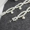 Stylish Pearl Waist Chain For Decorative Dresses Featuring Delicate Butterfly Accents And Rhinestones