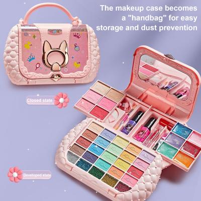 Детский набор косметики, моющийся настоящий косметический набор, набор косметики для родителей и детей, набор для принцессы на Рождество, день рождения, для девочек 7-14 лет