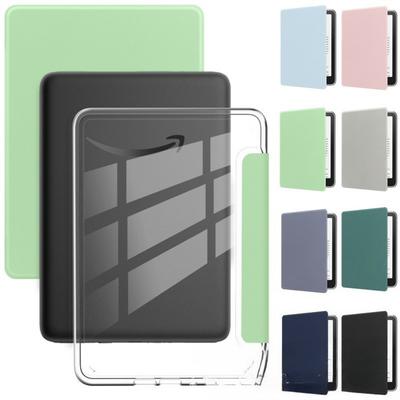 Премиальный кожаный чехол для Kindle Paperwhite 6 5 4 3 издания 2024 года с акриловой крышкой Oasis Shell