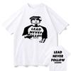 Рэпер Chief Keef Lead Never Follow Leaders Двусторонняя футболка с принтом Мужская винтажная футболка Мужская хип-хоп повседневная футболка большого размера