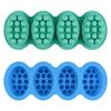 Oval 4-Piece High-Temperature Resistant Soap Cake Mold Set – Easy Demolding for Handmade Soap