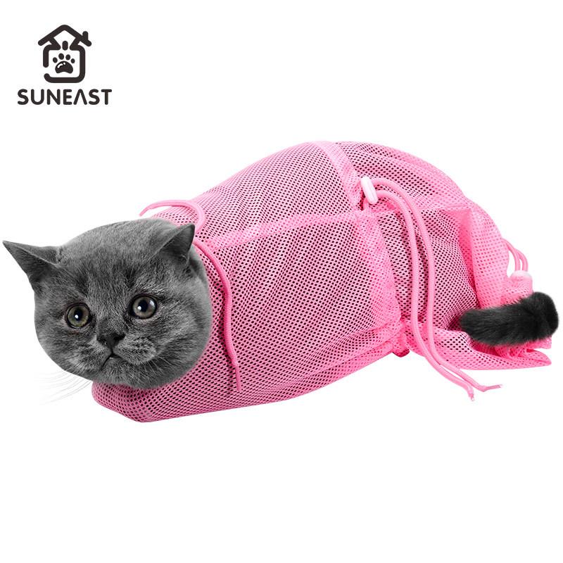 Сетка для мытья и купания кошек с когтерезом - Защита от царапин и укусов, Принадлежности для груминга кошек