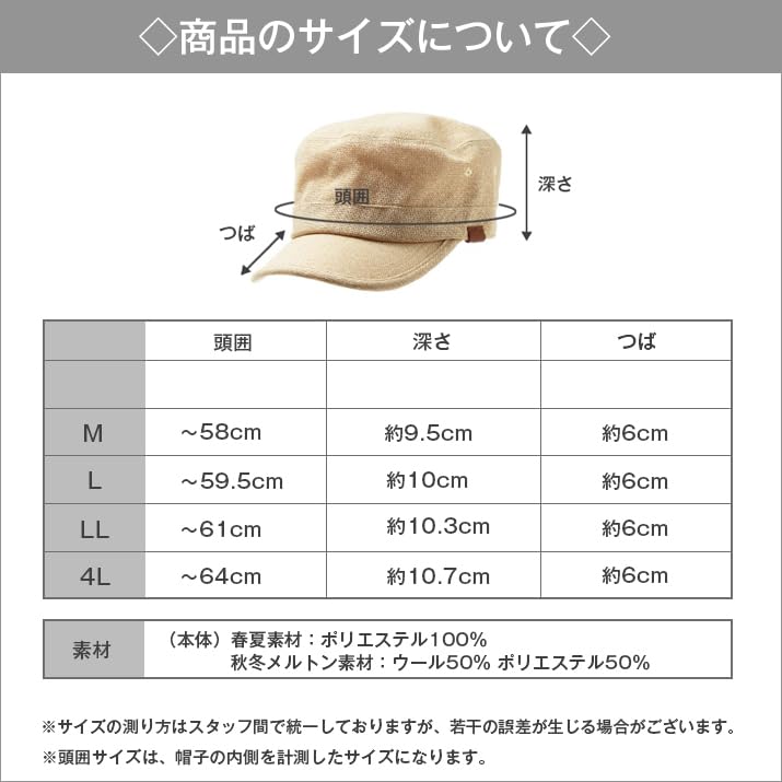 ICHIYON Hat Cap Work Cap Hat Large Size Summer Stylish Mesh Plain Golf Outdoor Breathable Size Adjustment [14+ PLUS] Men's Non-stuffy icap0263-64-dn /