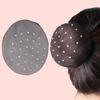 5Pcs Hair Net Rhinestone Decor Invisible Elastic Edge Hollow See-through Hair Fixing Anti-slip Ballet Dance
