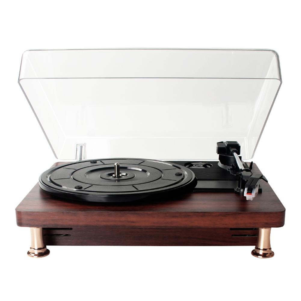 Retro Bluetooth Record Player Turntables for Vinyl Records,3-Speed Vinyl Record Player with 2 Stereo Speakers Hi-Fi RVA Out,EU