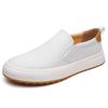 Fashion Luxury Designer New Men Slip On Loafter White Pu Leather Platform Shoes Male Walking Sneakers Tenis Masculino Zapatos Hombre