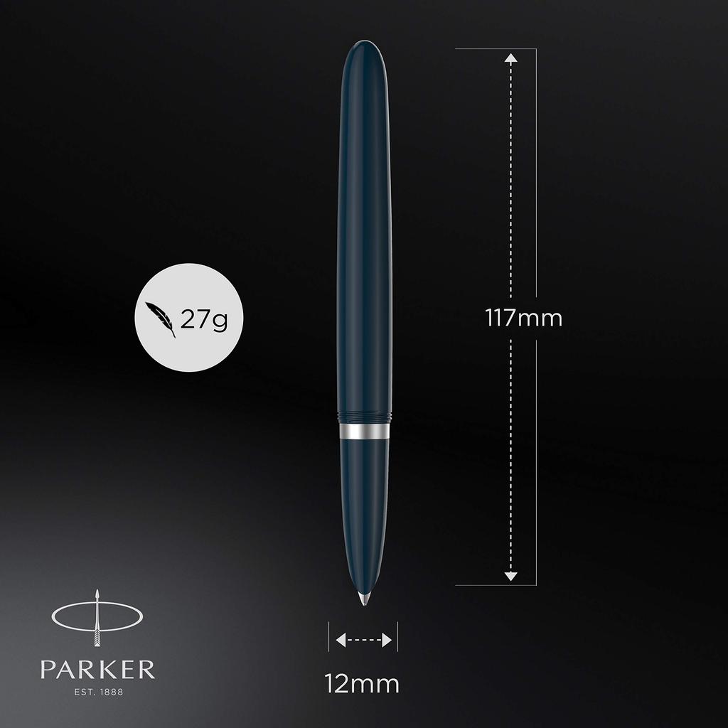 Перьевая ручка PARKER 51 Midnight Blue CT Fine Point в подарочной коробке, подлинный импортный продукт 2123504Z
