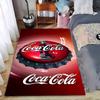 "Ковер с дизайном крышки от бутылки Coca-Cola Красный для домашнего декора" Подходит для использования в качестве противоскользящего коврика для гостиной, спальни, диванов