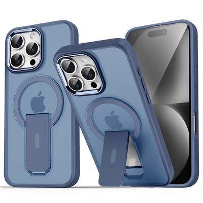 Магнитная подставка Magsafe Невидимый чехол для телефона Для 16 Pro Max для iPhone 16 15 14 11 12 13 Pro Max Жесткий противоударный матовый задний чехол