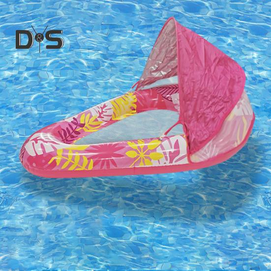 Плавающий бассейн с навесом, надувной шезлонг для взрослых, плавательный бассейн, водное кресло, шезлонг для летних пляжных вечеринок, водных развлечений