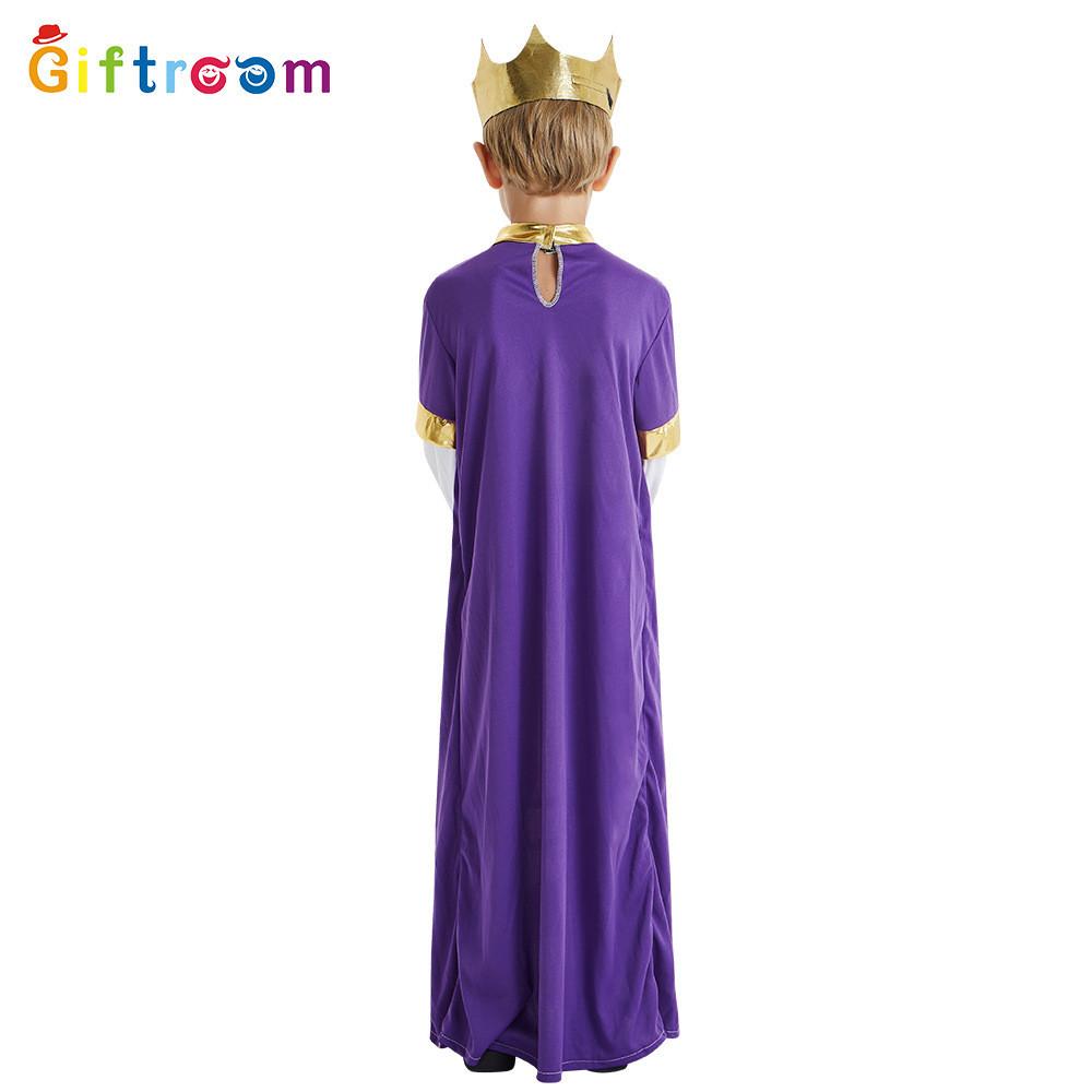 Детский костюм арабского короля для вечеринок и сценических выступлений цвета 331, изготовленный из удобной полиэстеровой ткани для мальчиков
