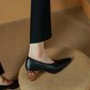 Мода 2025 Новые Женские Туфли Весна Лето Офис Вечеринка Свадьба Странный Каблук Острый Носок Обувь из Натуральной Кожи Женская Элегантная Мода