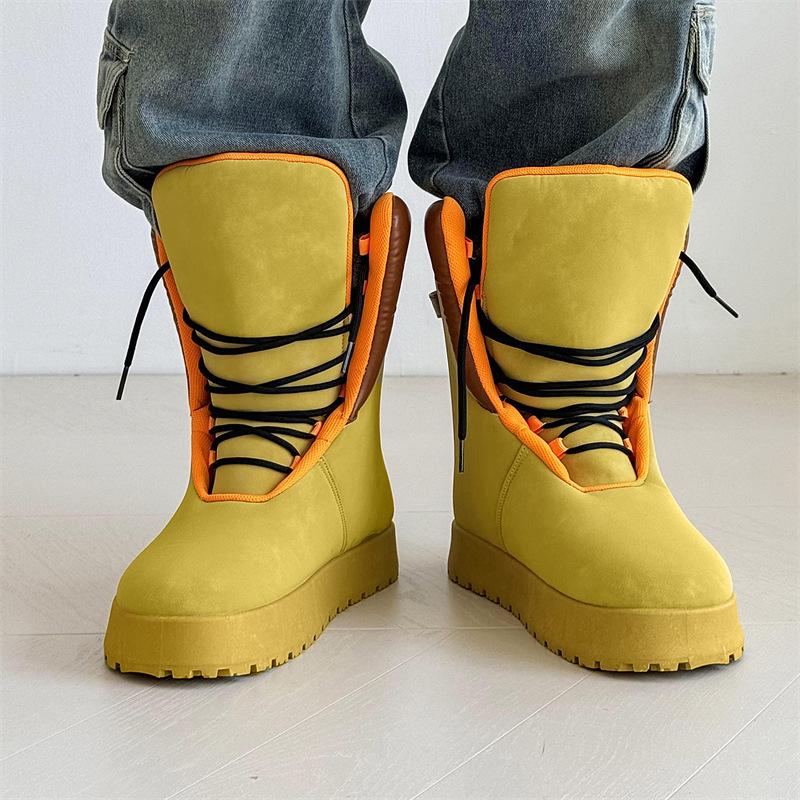 2025 Men's High-Top Autumn Boots - Thick-Soled Casual Plaster Boots Y01