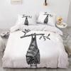 Black and White Grimace Duvet Cover Black Cartoon Dryad Ghost for Children Boys Gifts Bedroom Decoration Polyester Quilt Cover