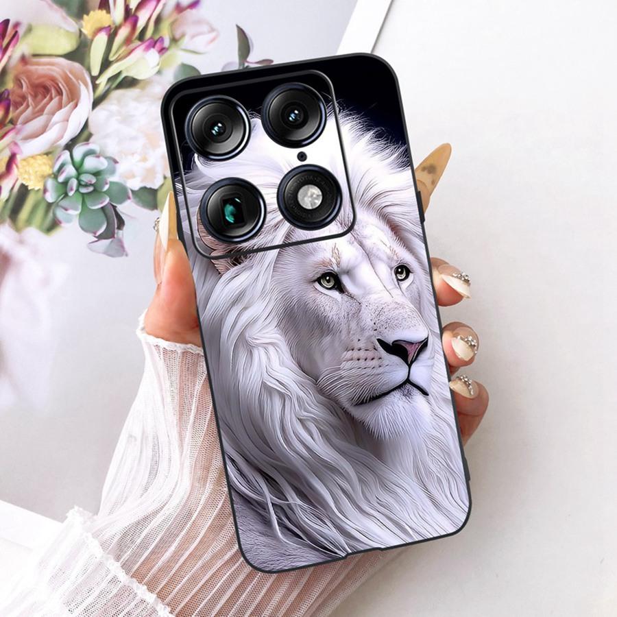 For Motorola Signature 6.8'' Case Cute Cat Cartoons Pattern Soft Silicone TPU Funda For MotoX70 Air Pro Signature Back Covers