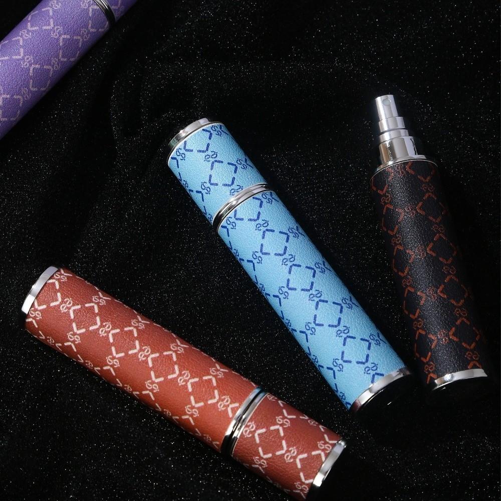 Lychee Pattern Perfume Bottle PU Leather Perfume Atomizer Bottle Cosmetic Container  Travel