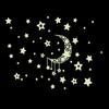 Stars And Moon Glow In The Dark Luminous Ceiling Wall Stickers Children Bedroom Decals