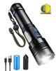 XHP160 LED Powerful Lumens with 7 Lighting Modes 3 Main Bulbs 4 COB Powerful Handheld Compatible with IPX6 Aluminum Battery Level Ideal for Disaster