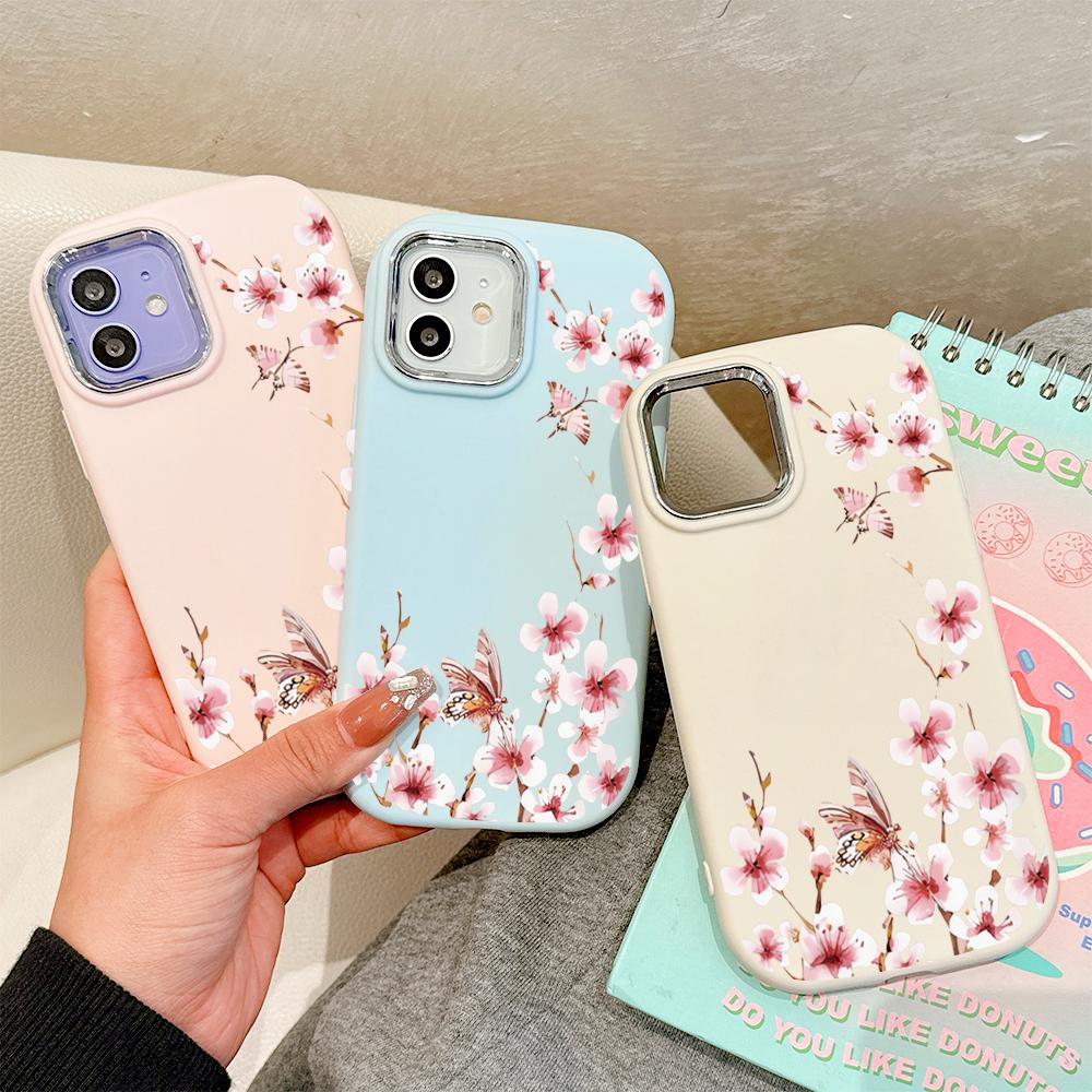 Solid Color Silver Edge Lens Fatty Casing Soft TPU Liquid Silicone Cover Shockproof Phone Case for Huawei Honor iPhone Infinix Tecno Vivo