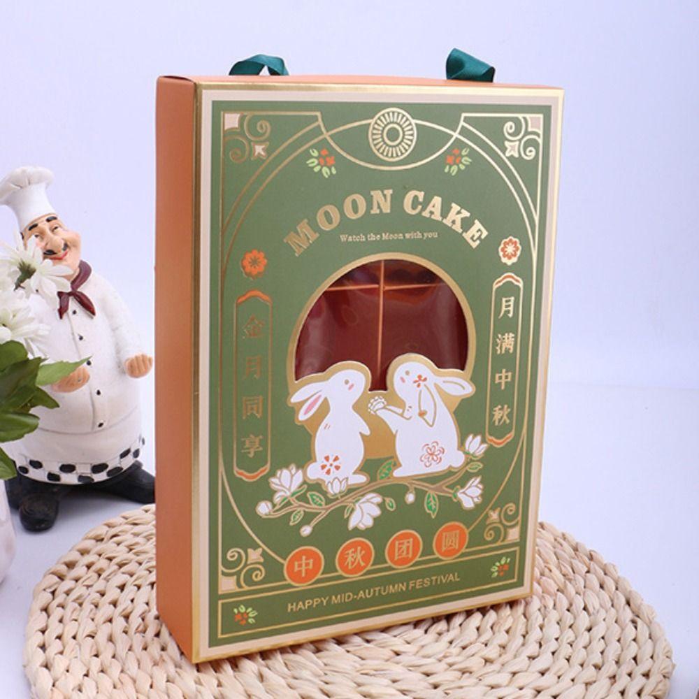 Прочные коробки для упаковки лунных пряников с бронзовым покрытием, подарочная коробка для десертов ручной работы, белая картонная коробка для хрустящего печенья с яичным желтком