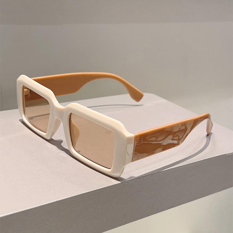 Прямоугольные Солнцезащитные Очки Мужские Модные Уличные Повседневные Очки Женские Трендовые Дизайнерские Роскошные Брендовые Пляжные Отпускные Декоративные Солнцезащитные Очки