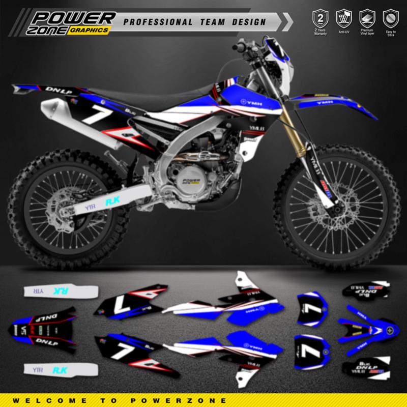 PowerZone Индивидуальный комплект графики команды, фоны, наклейки для YAMAHA 2016-2019 WRF450 WRF 450 2015 2016 2017 2018 YZF450X
