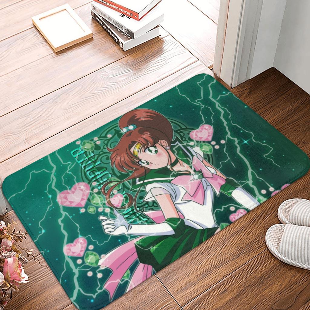 Anime Sailors Moons Luna Cat Doormat Non-Slip Entrance Bath Kitchen Floor Door Mat Bedroom Balcony Carpet Rug