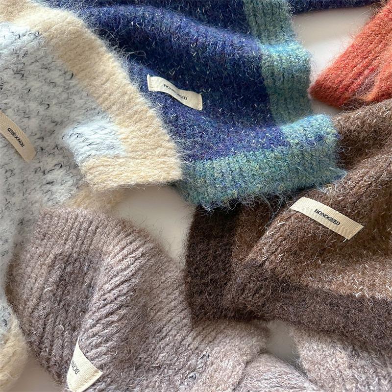 Beige Scarf Autumn and Winter Women's Plush Atmosphere Shawl with Dual-purpose Warm Neck Protection