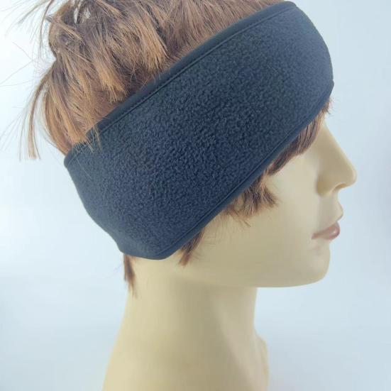 Ponytail Headband for Jogging Winter Polar Fleece Earmuffs Anti-slip Ear Protection High Elasticity Running Headband Outdoor Travel Accessory