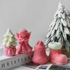 DIY Christmas Tree Snowman Silicone Mold Handmade Aroma Candle Plaster Ornament Mould DIY Christmas Decoration Candles Making