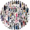 65Pcs Fashion Mocha Girl Stickers Decals Cartoon Graffiti Diy  Notebook Luggage Wall Decoration Pvc Sticker