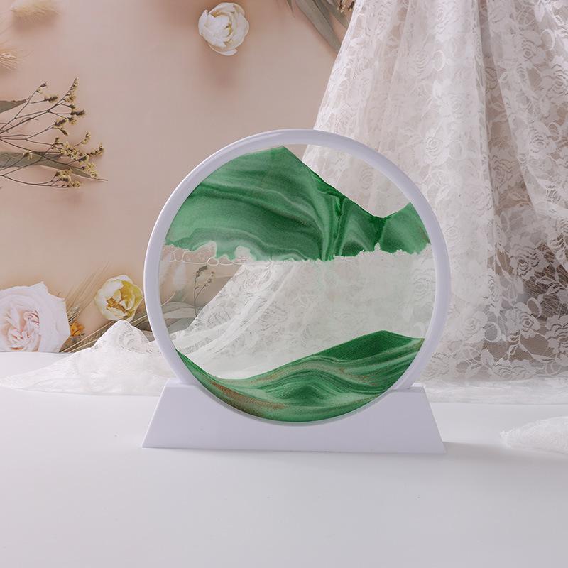 Sandscape Рамка для живой песочной анимации Зыбучий песок 3D Динамические жидкие песочные часы Кинетическая песочная картина Текущий песок Офис Домашний декор Подарки